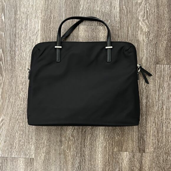 EUC Kate Spade New York Wilson Road Daveney Black Nylon Laptop Bag Briefcase - Picture 5 of 12